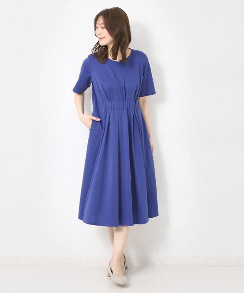 CORDIER / コルディア ミニ丈・ひざ丈ワンピース | 【M～4Lサイズ／手洗い可】シェルジャージ ワンピース | 詳細17