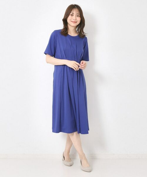 CORDIER / コルディア ミニ丈・ひざ丈ワンピース | 【M～4Lサイズ／手洗い可】シェルジャージ ワンピース | 詳細18