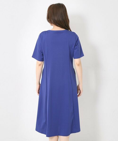 CORDIER / コルディア ミニ丈・ひざ丈ワンピース | 【M～4Lサイズ／手洗い可】シェルジャージ ワンピース | 詳細3