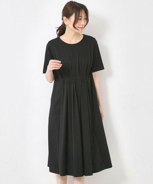 CORDIER / コルディア ミニ丈・ひざ丈ワンピース | 【M～4Lサイズ／手洗い可】シェルジャージ ワンピース | 詳細8