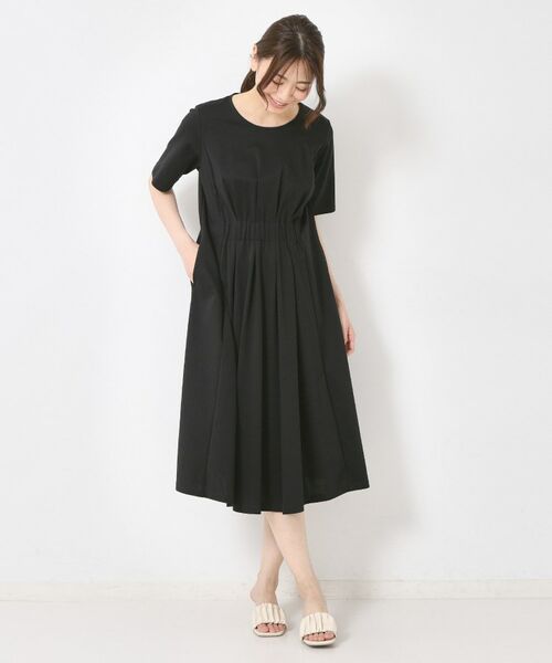 CORDIER / コルディア ミニ丈・ひざ丈ワンピース | 【M～4Lサイズ／手洗い可】シェルジャージ ワンピース | 詳細9