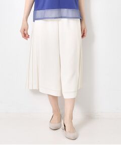 CORDIER / コルディア ショート・ハーフ・半端丈パンツ | 【S～4Lサイズ／セットアップ／手洗い可】ジョーゼットガウチョパンツ