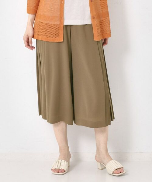 CORDIER / コルディア ショート・ハーフ・半端丈パンツ | 【S～4Lサイズ／セットアップ／手洗い可】ジョーゼットガウチョパンツ | 詳細11