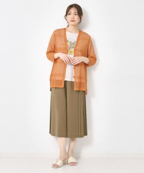 CORDIER / コルディア ショート・ハーフ・半端丈パンツ | 【S～4Lサイズ／セットアップ／手洗い可】ジョーゼットガウチョパンツ | 詳細12