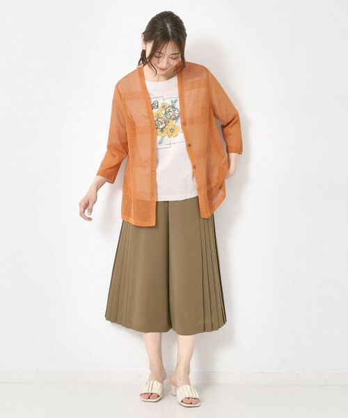 CORDIER / コルディア ショート・ハーフ・半端丈パンツ | 【S～4Lサイズ／セットアップ／手洗い可】ジョーゼットガウチョパンツ | 詳細13