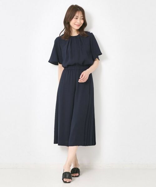 CORDIER / コルディア ショート・ハーフ・半端丈パンツ | 【S～4Lサイズ／セットアップ／手洗い可】ジョーゼットガウチョパンツ | 詳細16