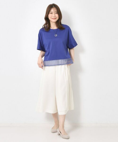 CORDIER / コルディア ショート・ハーフ・半端丈パンツ | 【S～4Lサイズ／セットアップ／手洗い可】ジョーゼットガウチョパンツ | 詳細8