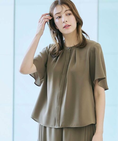 CORDIER / コルディア シャツ・ブラウス | 【M~4Lサイズ/セットアップ/手洗い可】ジョーゼットブラウス | 詳細23