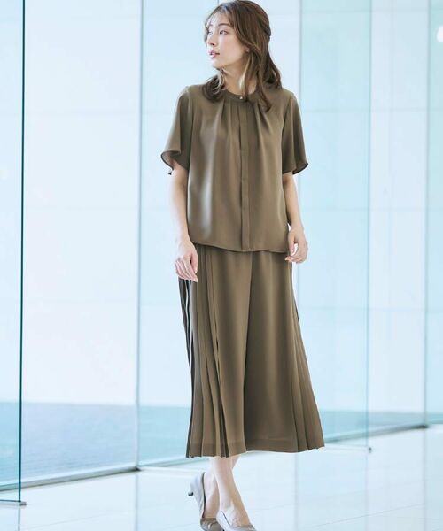 CORDIER / コルディア シャツ・ブラウス | 【M~4Lサイズ/セットアップ/手洗い可】ジョーゼットブラウス | 詳細26