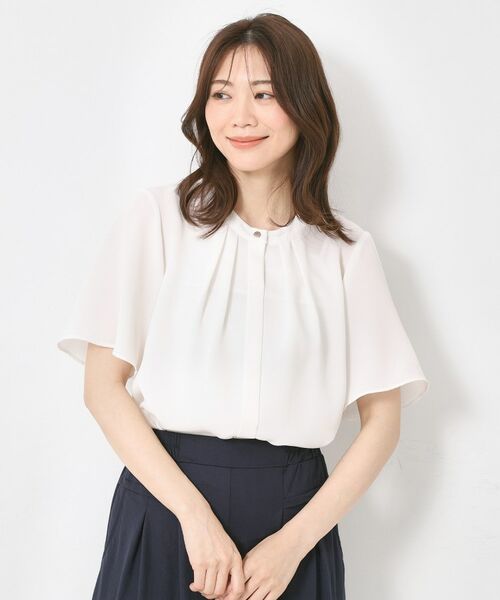 CORDIER / コルディア シャツ・ブラウス | 【M~4Lサイズ/セットアップ/手洗い可】ジョーゼットブラウス | 詳細7