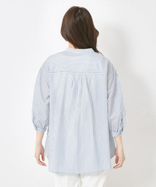 CORDIER / コルディア シャツ・ブラウス | 【M~4Lサイズ】ライトシアーストライプロングシャツ | 詳細3