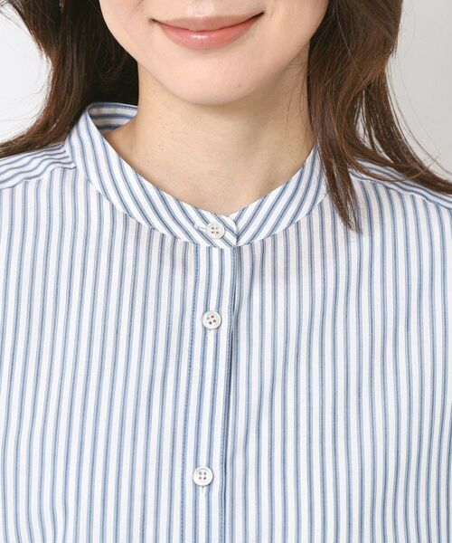 CORDIER / コルディア シャツ・ブラウス | 【M~4Lサイズ】ライトシアーストライプロングシャツ | 詳細4