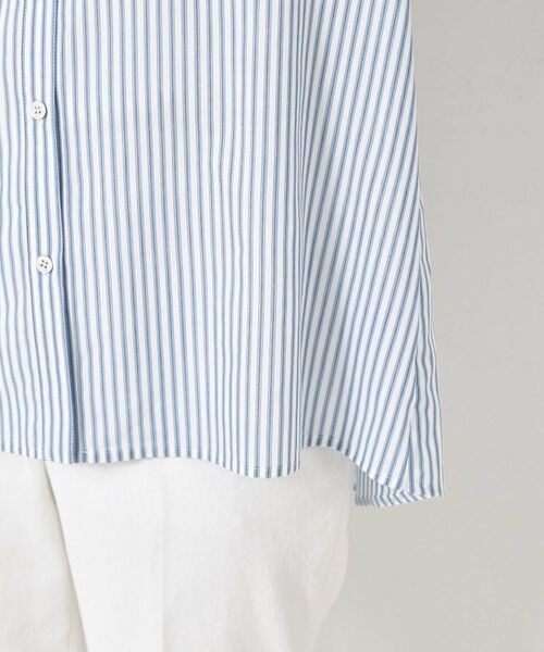 CORDIER / コルディア シャツ・ブラウス | 【M~4Lサイズ】ライトシアーストライプロングシャツ | 詳細6