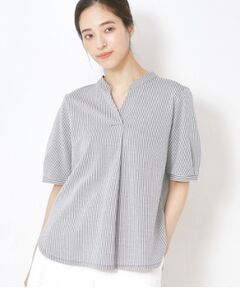 CORDIER / コルディア カットソー | 【洗える/一枚着でサマになる】サッカーストライプ プルオーバージャージ