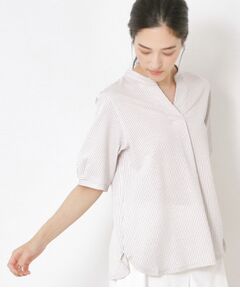 CORDIER / コルディア カットソー | 【洗える/一枚着でサマになる】サッカーストライプ プルオーバージャージ