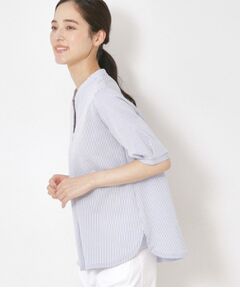 CORDIER / コルディア カットソー | 【洗える/一枚着でサマになる】サッカーストライプ プルオーバージャージ