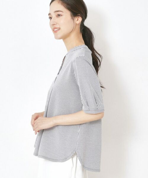 CORDIER / コルディア カットソー | 【洗える/一枚着でサマになる】サッカーストライプ プルオーバージャージ | 詳細15