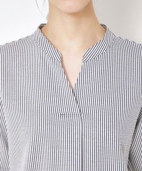 CORDIER / コルディア カットソー | 【洗える/一枚着でサマになる】サッカーストライプ プルオーバージャージ | 詳細4