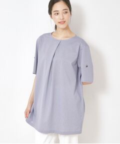 CORDIER / コルディア チュニック | 【洗える/袖丈変化】涼しく着映えるハイゲージストライプチュニック