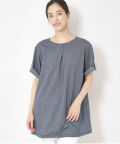 CORDIER / コルディア チュニック | 【洗える/袖丈変化】涼しく着映えるハイゲージストライプチュニック