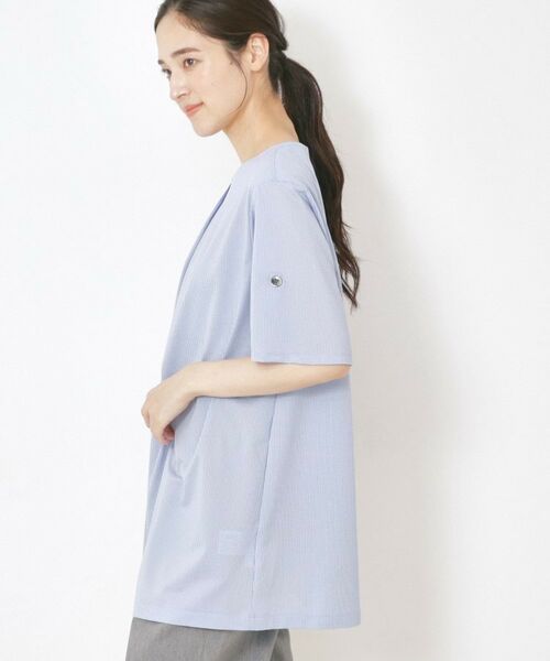 CORDIER / コルディア チュニック | 【洗える/袖丈変化】涼しく着映えるハイゲージストライプチュニック | 詳細10