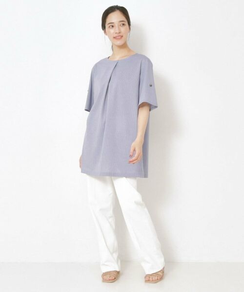 CORDIER / コルディア チュニック | 【洗える/袖丈変化】涼しく着映えるハイゲージストライプチュニック | 詳細19