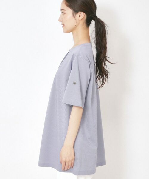 CORDIER / コルディア チュニック | 【洗える/袖丈変化】涼しく着映えるハイゲージストライプチュニック | 詳細2