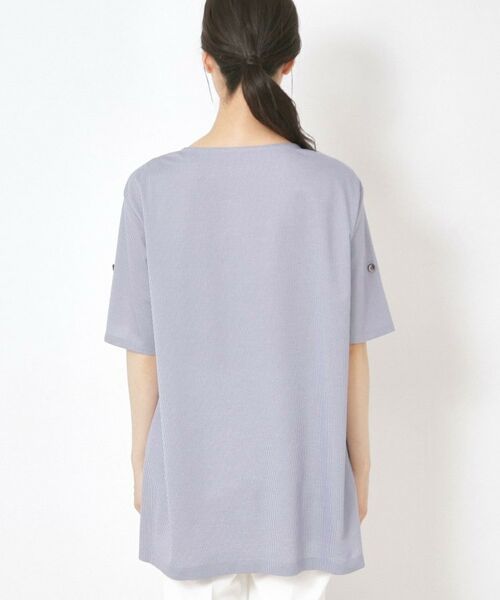 CORDIER / コルディア チュニック | 【洗える/袖丈変化】涼しく着映えるハイゲージストライプチュニック | 詳細3