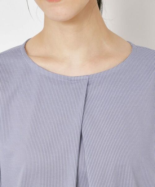 CORDIER / コルディア チュニック | 【洗える/袖丈変化】涼しく着映えるハイゲージストライプチュニック | 詳細4
