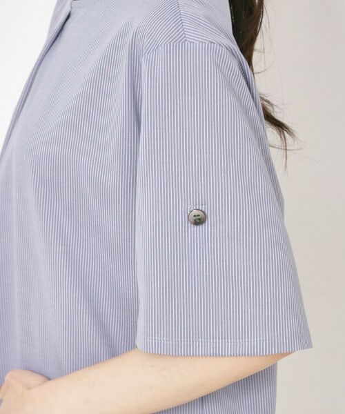 CORDIER / コルディア チュニック | 【洗える/袖丈変化】涼しく着映えるハイゲージストライプチュニック | 詳細5