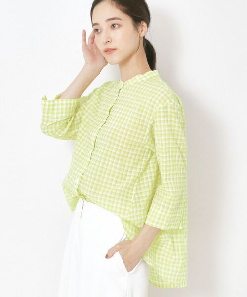 CORDIER / コルディア シャツ・ブラウス | 【洗える】涼し気サマーチェックシャツ | 詳細8
