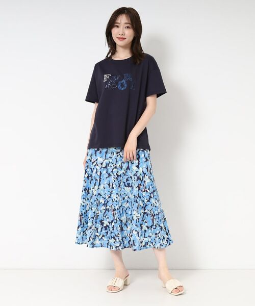 CORDIER / コルディア Tシャツ | 【M～4Lサイズ】刺繍＆スパンコール ロゴデザインTシャツ | 詳細17