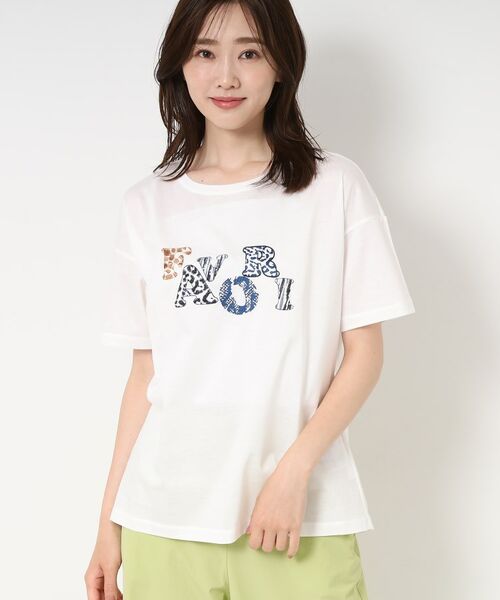 CORDIER / コルディア Tシャツ | 【M～4Lサイズ】刺繍＆スパンコール ロゴデザインTシャツ | 詳細19