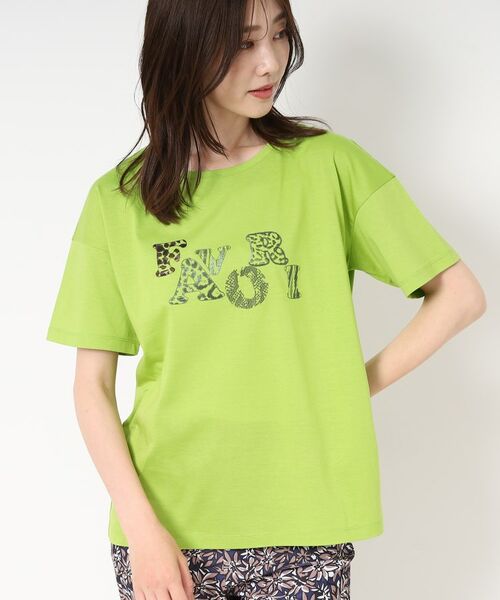 CORDIER / コルディア Tシャツ | 【M～4Lサイズ】刺繍＆スパンコール ロゴデザインTシャツ | 詳細7