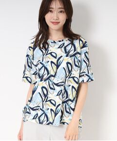 CORDIER / コルディア Tシャツ | 【M～4Lサイズ】カラーリーフプリントプルオーバージャージ