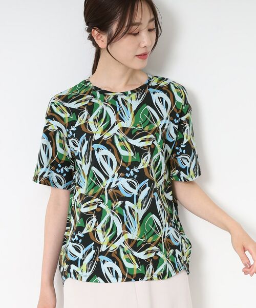 CORDIER / コルディア Tシャツ | 【M~4Lサイズ】カラーリーフプリントプルオーバージャージ | 詳細11