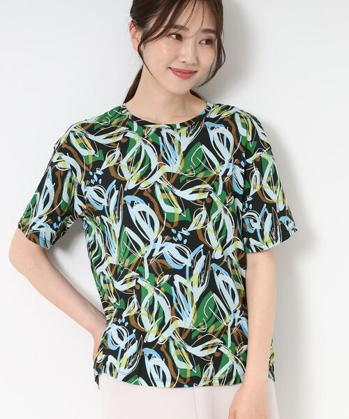 CORDIER / コルディア Tシャツ | 【M~4Lサイズ】カラーリーフプリントプルオーバージャージ | 詳細12