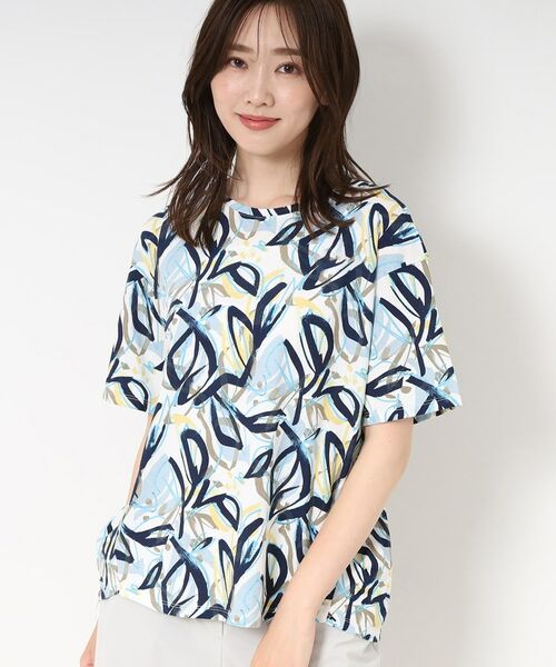 CORDIER / コルディア Tシャツ | 【M~4Lサイズ】カラーリーフプリントプルオーバージャージ | 詳細16