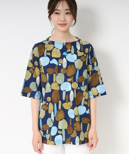 CORDIER / コルディア チュニック | 【M~4Lサイズ】フォレットプリントチュニック | 詳細1