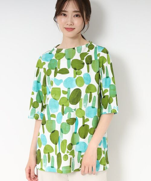 CORDIER / コルディア チュニック | 【M~4Lサイズ】フォレットプリントチュニック | 詳細7