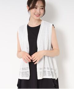 CORDIER / コルディア ベスト | 【和紙混素材/洗える】TSUMUGIニットベスト
