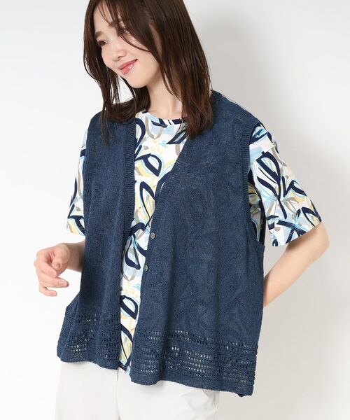 CORDIER / コルディア ベスト | 【和紙混素材/洗える】TSUMUGIニットベスト | 詳細12