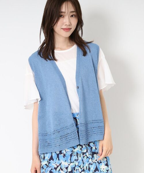 CORDIER / コルディア ベスト | 【和紙混素材/洗える】TSUMUGIニットベスト | 詳細15