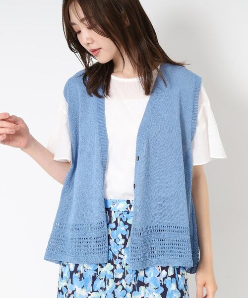 CORDIER / コルディア ベスト | 【和紙混素材/洗える】TSUMUGIニットベスト | 詳細16