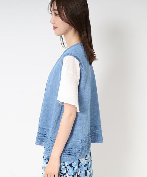 CORDIER / コルディア ベスト | 【和紙混素材/洗える】TSUMUGIニットベスト | 詳細2