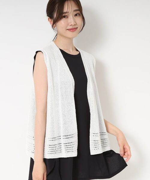 CORDIER / コルディア ベスト | 【和紙混素材/洗える】TSUMUGIニットベスト | 詳細8