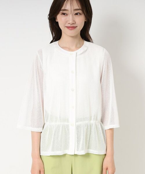 CORDIER / コルディア ノーカラージャケット | 【洗える】ドライメッシュジャケット | 詳細1