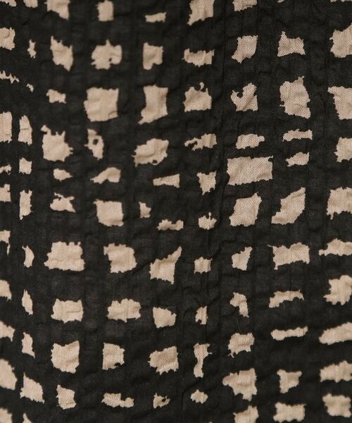 CORDIER / コルディア ミニ丈・ひざ丈ワンピース | 【M~4Lサイズ/洗える】ナチュラルウェーブプリントシャツワンピース | 詳細14