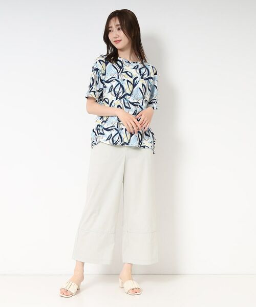 CORDIER / コルディア ショート・ハーフ・半端丈パンツ | 【接触冷感/ストレッチ/洗える】ステッチデザインストレートパンツ | 詳細9