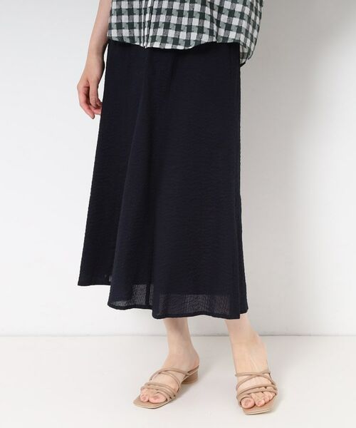 CORDIER / コルディア スカート | 【S~Lサイズ/セットアップ/洗える】ミラクルウェーブ スカート(ネイビー(094))